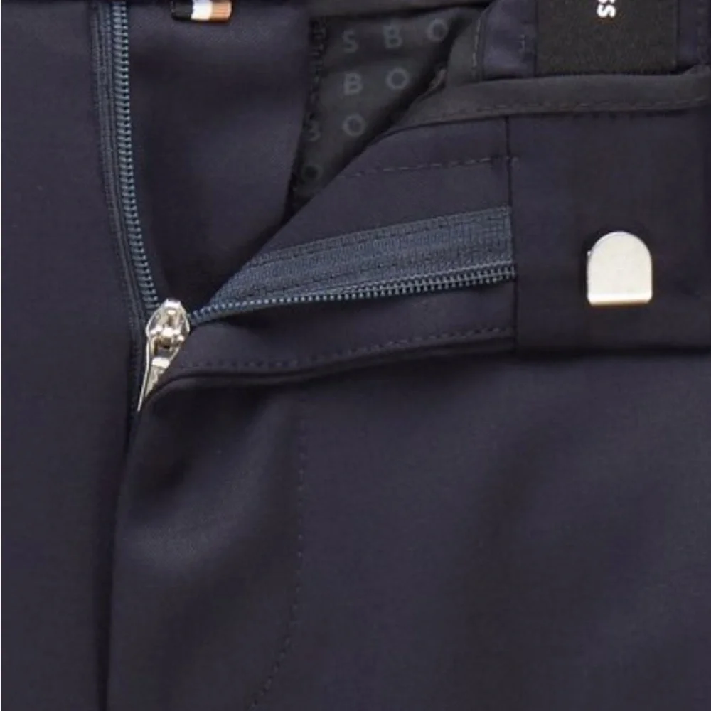 HUGO BOSS Slim-Fit Trousers In Vigin Wool With Stretch Men's Navy Pants size 42R